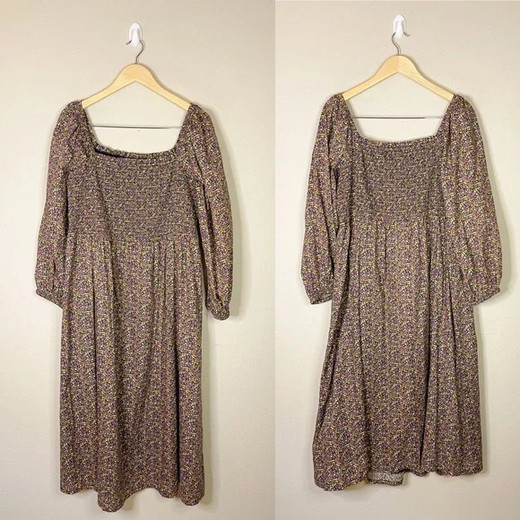 J Crew Liberty Fabric NWT! Organic Cotton Ditsy Floral Daydream Dress Size: 2X - Picture 2 of 8